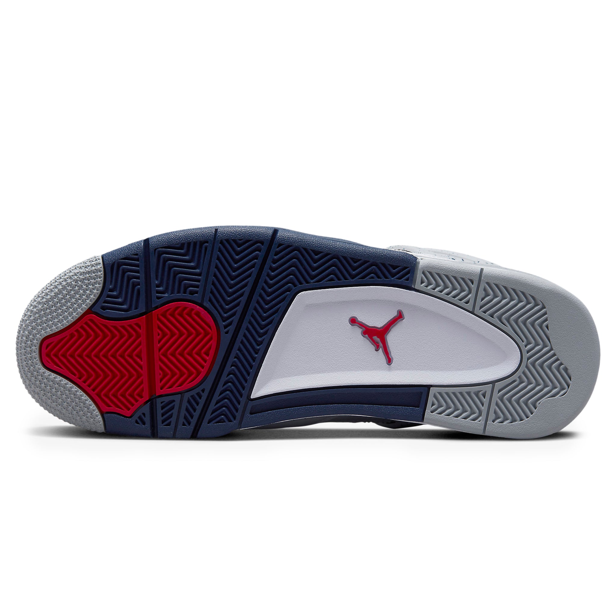 Sole view of Air Jordan 4 Retro Midnight Navy DH6927-140